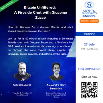 Cover Image for Bitcoin Unfiltered: A Fireside Chat with Giacomo Zucco