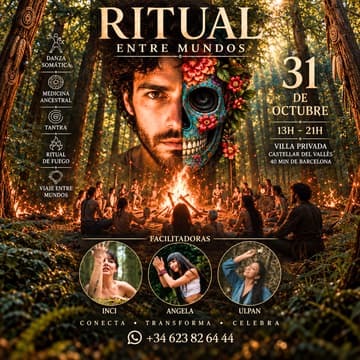 Cover Image for 🔥 RITUAL 🔮 ENTRE MUNDOS 🌀Ceremonias Ancestrales · Danza Somática · Tantra 🌙 (Eng. + Español)