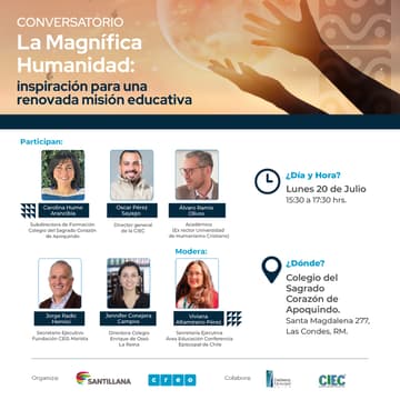 Cover Image for Invitación conversatorio Santillana / CREO: La Magnífica Humanidad