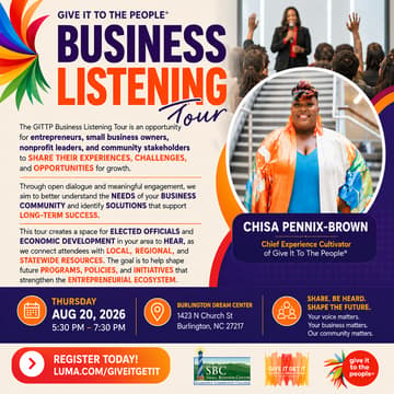 Cover Image for Give It To The People Business Listening Tour