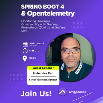 Cover Image for Spring Boot 4 with OpenTelemetry: Monitoring, Tracing & Observability