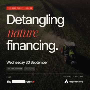 Cover Image for The Back Table No.1 | Detangling Nature Financing