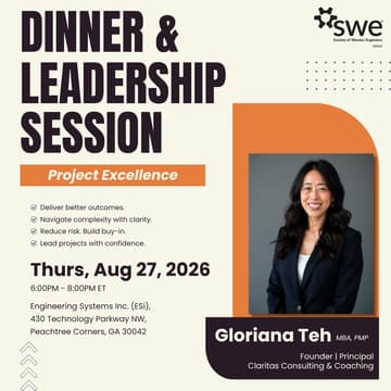 Cover Image for SWE Atlanta Project Excellence Session with Gloriana Teh