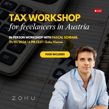 Cover Image for TAX WORKSHOP for Freelancers in Austria (incl. Networking & Food)