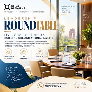 Cover Image for Delhi Leadership Roundtable and Design Thinking Masterclass by Dr Ruppal Walia Sharma