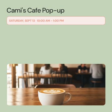 Cover Image for Cami's Cafe Pop Up