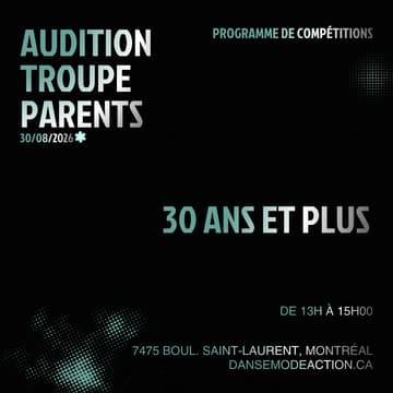 Cover Image for Audition Troupe Parents - 30 ans et plus