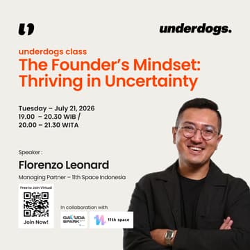 Cover Image for underdogs class: The Founder’s Mindset, Thriving in Uncertainty