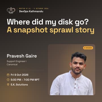 Cover Image for 41st meetup | Where Did My Disk Go? A Snapshot Sprawl Story