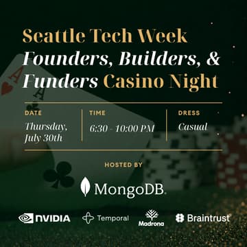 Cover Image for Seattle Tech Week: Casino Night for Founders, Builders, and Funders | MongoDB