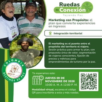 Cover Image for Marketing con Propósito: el plan que convierte experiencias en ingresos Territorios de Conexión – integración territorial