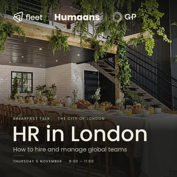 Cover Image for HR in London: Breakfast with Fleet, Humaans & G-P