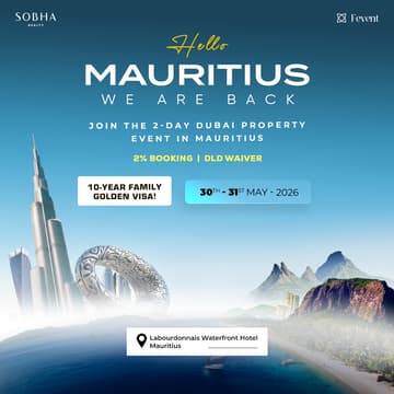 Cover Image for Dubai Property Expo in Mauritius | 30th - 31st May, 2026 | Sobha