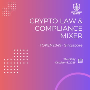 Cover Image for Crypto Law & Compliance Mixer @ TOKEN2049 Singapore