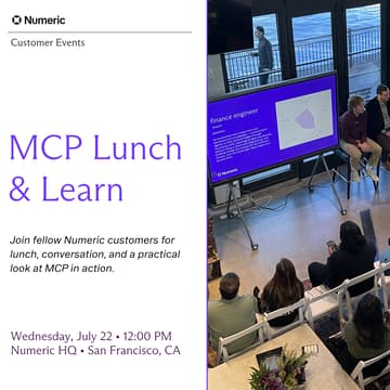 Cover Image for NYC Customer Lunch & Learn: Numeric MCP