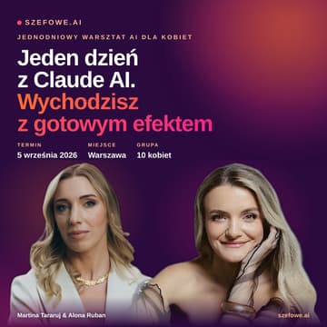 Cover Image for SZEFOWE.AI · Jednodniowy warsztat AI dla kobiet