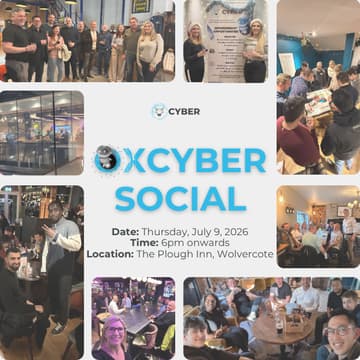 Cover Image for OxCyber Social Event – July 2026