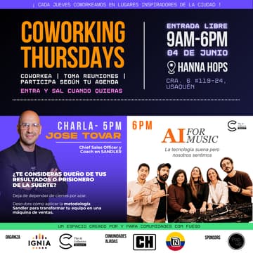 Cover Image for Coworking Thursdays - 04 de Junio