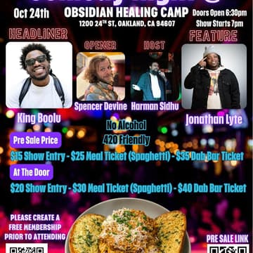 Cover Image for Comedy Nigh @ Obsidian Healing Camp