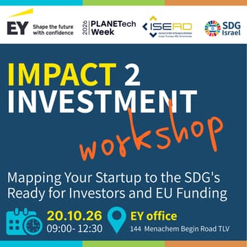 Cover Image for Impact 2 Investment: Mapping your Startup to the SDG's, Ready for Investors and EU Funding