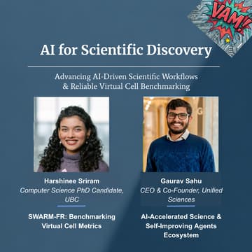 Cover Image for VAM! Talks: AI for Scientific Discovery ⭐