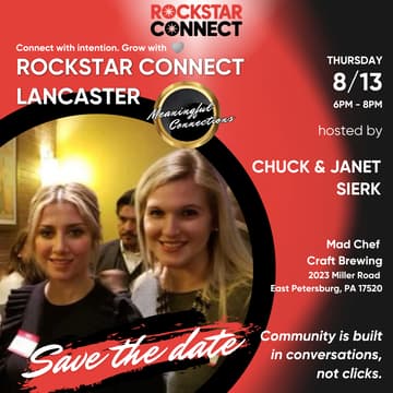 Cover Image for Free Rockstar Connect Lancaster Networking Event (September)