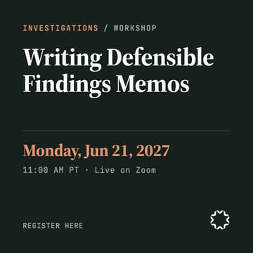 Cover Image for Writing defensible findings memos.