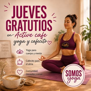 Cover Image for Jueves YOGA Gratuita en Active CafeSerie de Verano