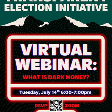 Cover Image for What is Dark Money? Webinar July 14th