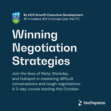 Cover Image for Winning Negotiation Strategies #3: A 3-day Workshop for Senior Leaders in Tech