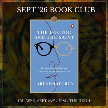 Cover Image for IRL: 'The Doctor and The Saint' by Arundhati Roy.