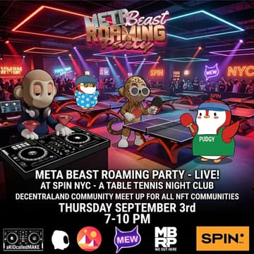 Cover Image for The Meta Beast Roaming Party Live From NYC Decentraland Community Meet up