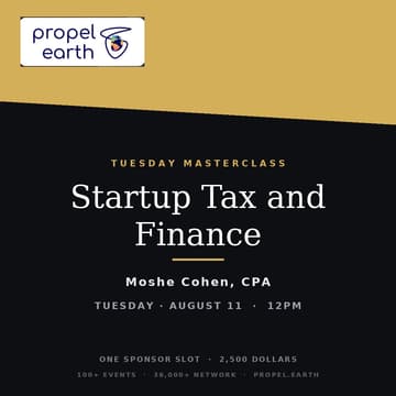 Cover Image for Startup Tax and Finance with Moshe Cohen, CPA