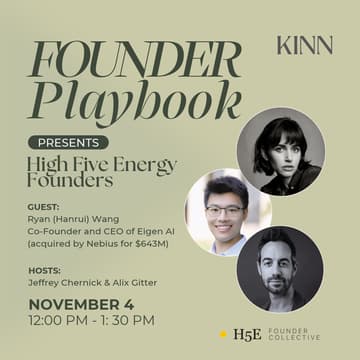 Cover Image for H5E Founders with Ryan Wang (Eigen AI $643M exit)