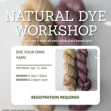 Cover Image for Natural Yarn Dyeing- Session 1