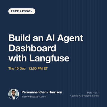 Cover Image for Build an AI Agent Dashboard with Langfuse