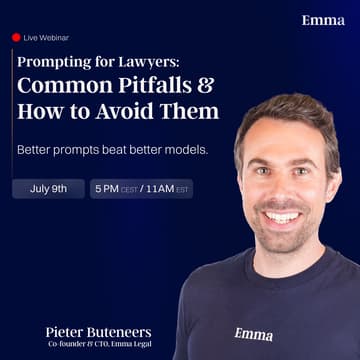 Cover Image for Webinar | Prompting for lawyers: Common Pitfalls & How to Avoid Them