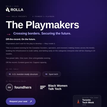 Cover Image for The Playmakers: Canadian founders → U.S. Capital: The Cross-Border Playbook