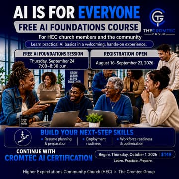 Cover Image for The HEC - AI Empowerment- Foundations course- in partnership with Cromtec.