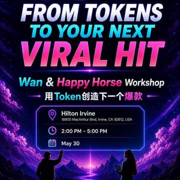 Cover Image for From Tokens to Your Next Viral Hit Wan & Happy Horse AI创作工坊 - 中文专场