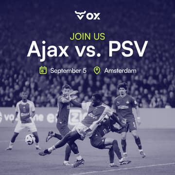 Cover Image for Join OX Security for an exclusive evening at the Ajax vs PSV football game Amsterdam