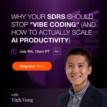 Cover Image for Why Your SDRs Should Stop "Vibe Coding" (And How to Actually Scale AI Productivity)