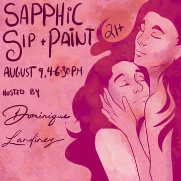 Cover Image for sapphic sip n' paint at as you are