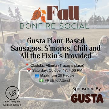 Cover Image for Cozy Fall Bonfire Social ft. Gusta Plant-Based Sausages