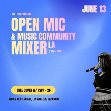 Cover Image for Collecti Room OPEN MIC + PARTY LA 6/13