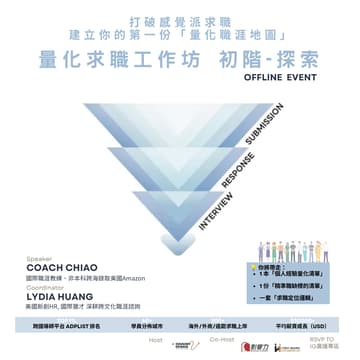 Cover Image for 量化求職工作坊 初階-探索（TBD)