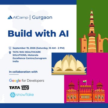 Cover Image for [Delhi] Build with AI with Google and Tata 1mg