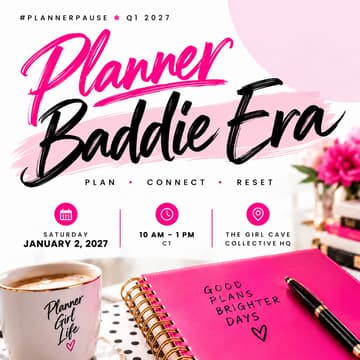 Cover Image for #PlannerPause Kickoff 2027: Planner Baddie Era