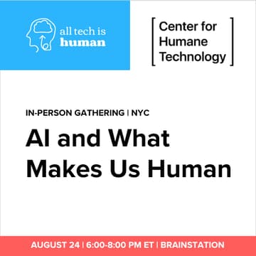 Cover Image for AI and What Makes Us Human, a Fireside Chat with Camille Carlton + Responsible Tech Mixer