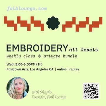 Cover Image for Hand Embroidery Private Class All Levels ✥ Private Bundle